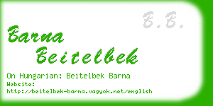 barna beitelbek business card